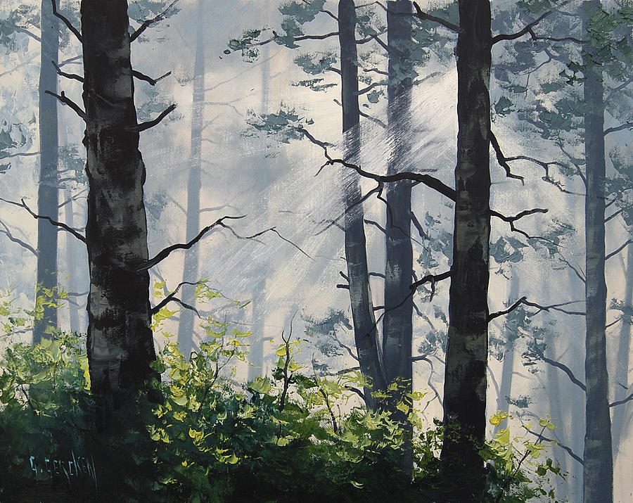 Tree Painting - Forest Light by Graham Gercken