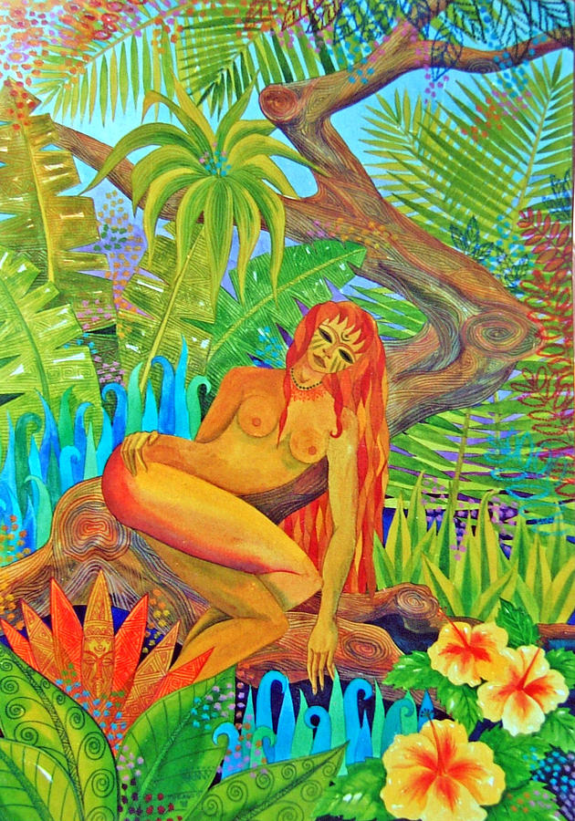 Forest Yogini Painting by Jennifer Baird Forest Yogini Painting by Jennifer Baird
