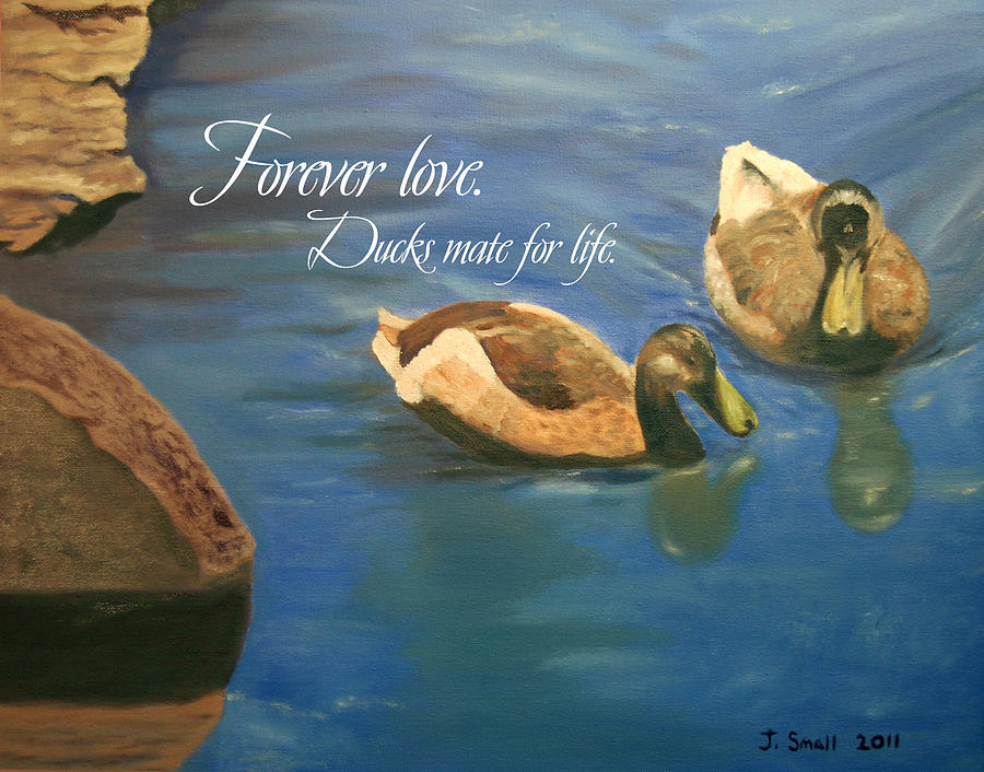 Ducks Painting - Forever Love by John Small and Paul Carr Ducks Painting - Forever Love by John Small and Paul Carr