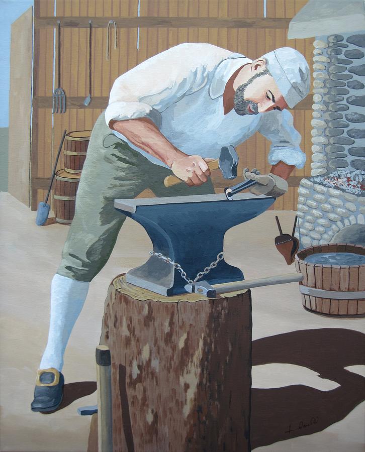 Figure Painting - Forged by Jennifer Donald Figure Painting - Forged by Jennifer Donald