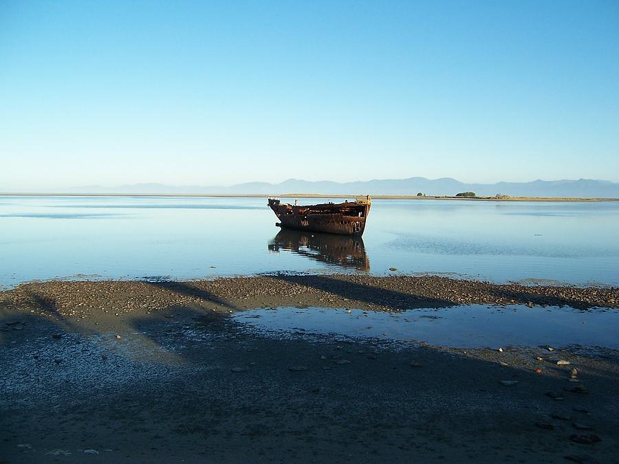 Forgotten Boat Wreck near Motueka Photograph by Peter Mooyman