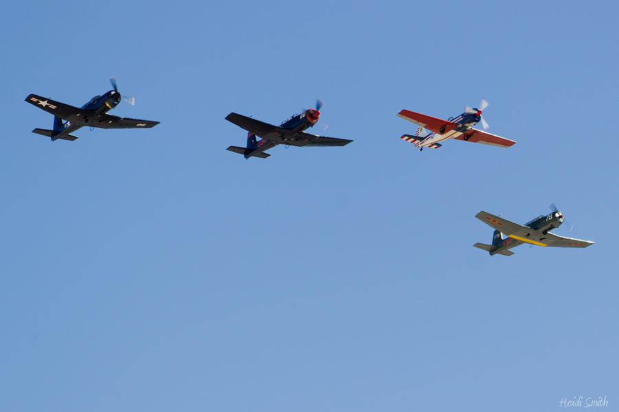 Airplane Photograph - Formation by Heidi Smith