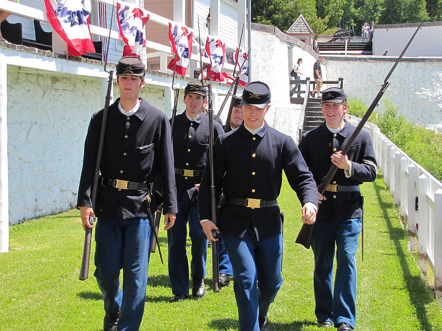 Fort Mackinac troops Photograph by Keith Stokes