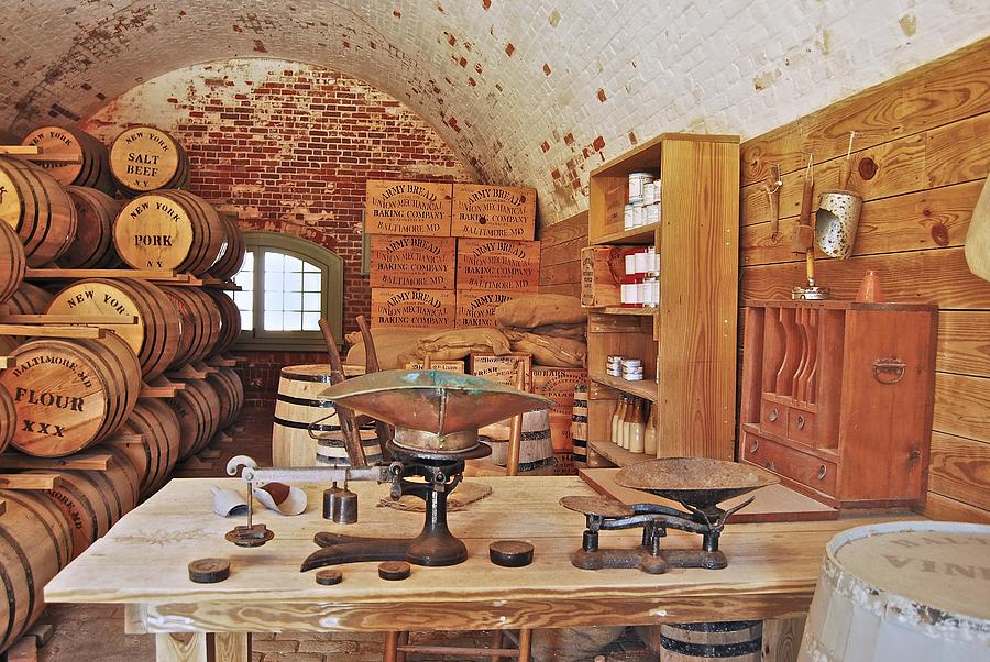 Fort Macon supply room 9071 Photograph by Michael Peychich