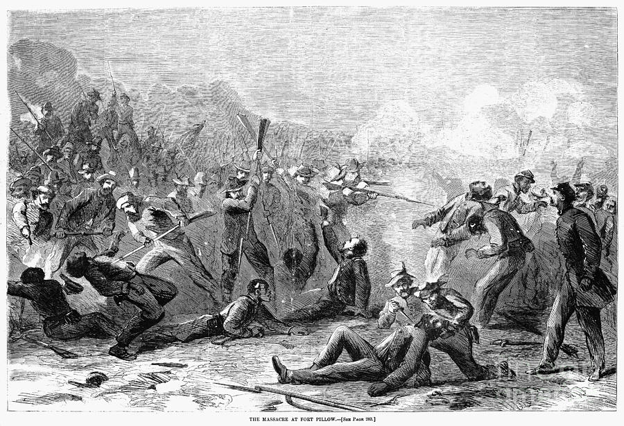 1864 Photograph - Fort Pillow Massacre, 1864 by Granger