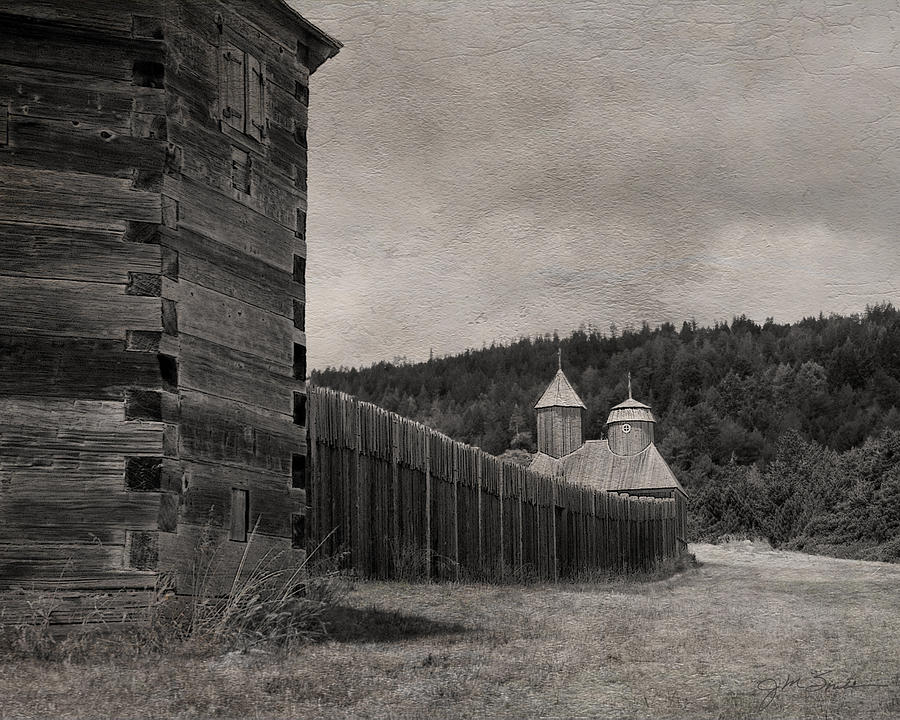 Black And White Photograph - Fort Ross by Julie Magers Soulen