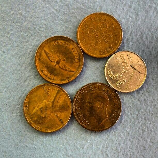 Cool Photograph - Found These #coins In My New #house by . .