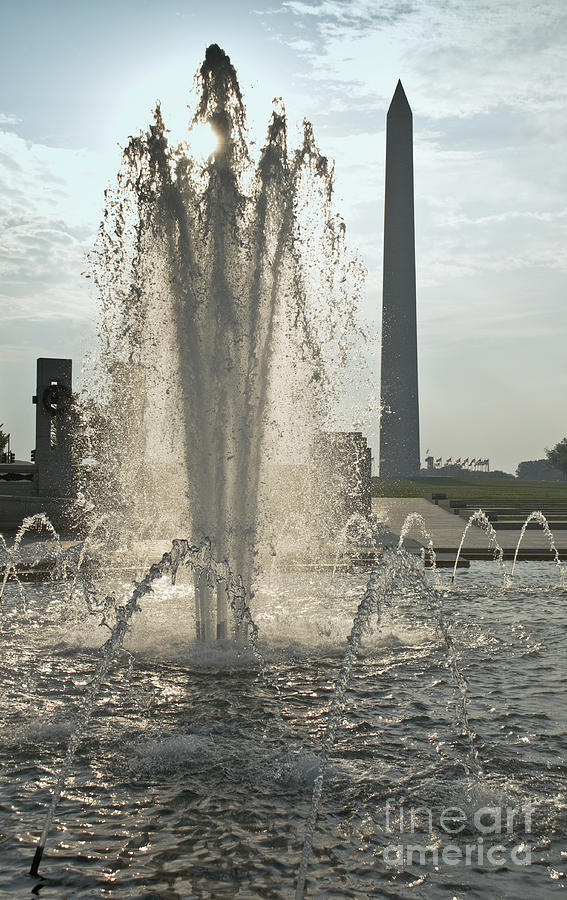 Fountain and Monument Photograph by Jim Moore