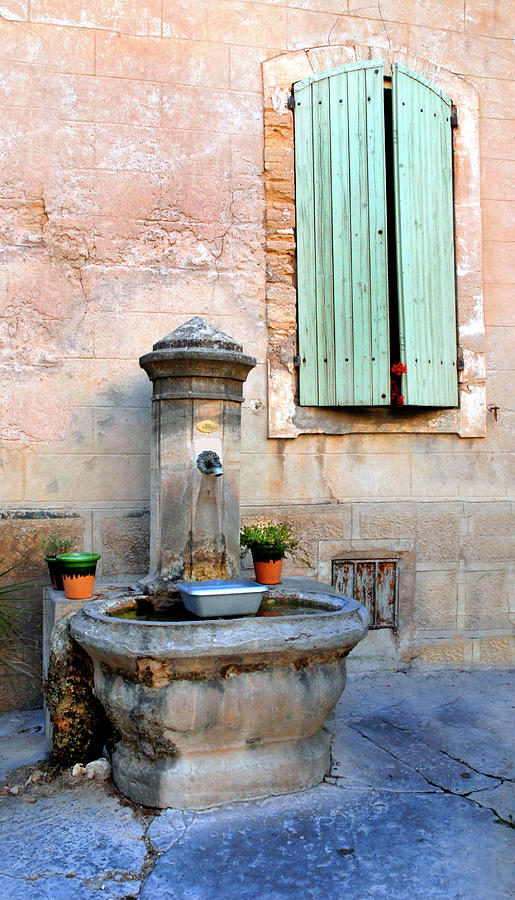 Fountain in a French Village Photograph by Dave Mills