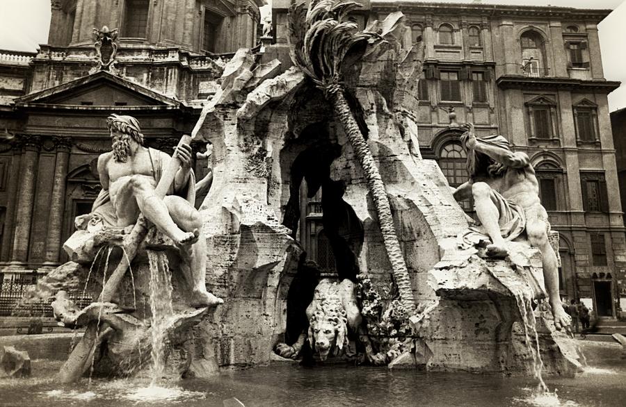 Fountain of the Four Rivers in Piazza Navona Photograph by Emanuel Tanjala