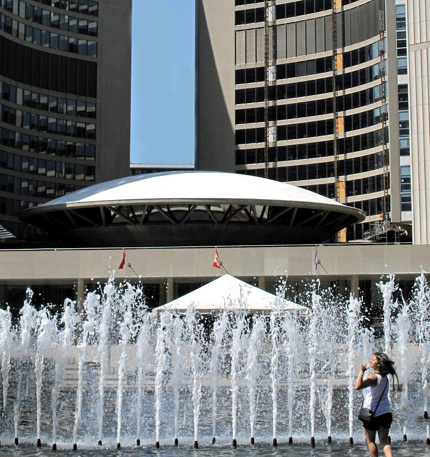 Fountain Toronto City Hall Photograph by Ian  MacDonald