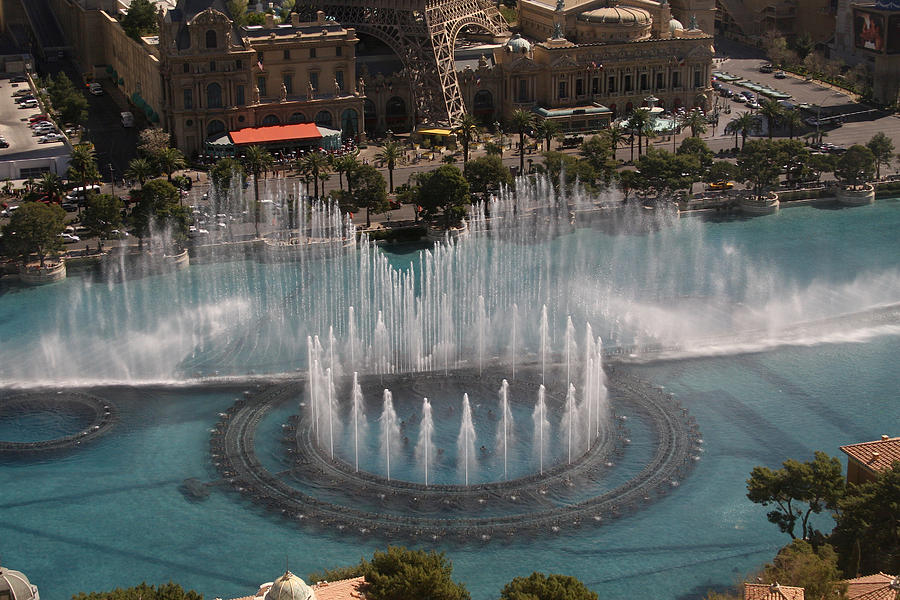 Fountain Photograph - Fountains at Bellagio by Ivan SABO