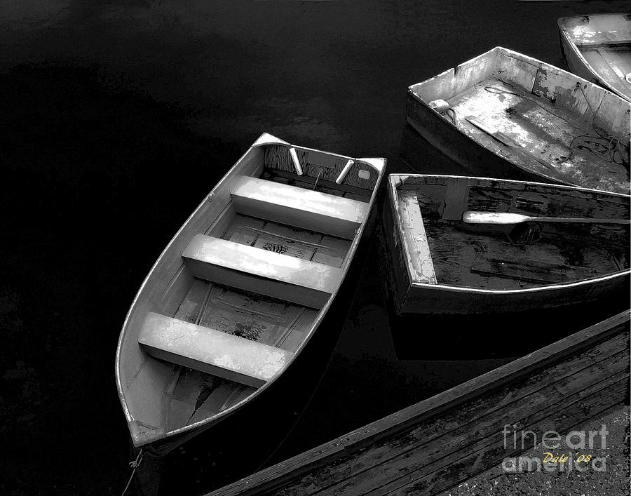 Four Dinghies Digital Art by Dale   Ford