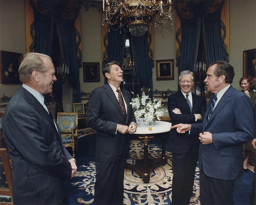 History Photograph - Four Presidents Ford Reagan Carter by Everett