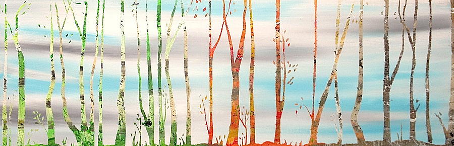 Spring Painting - Four Seasons by Heather  Hubb