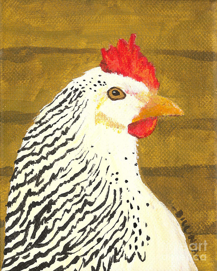 Chicken Painting - Fowl Mood by Billinda Brandli DeVillez