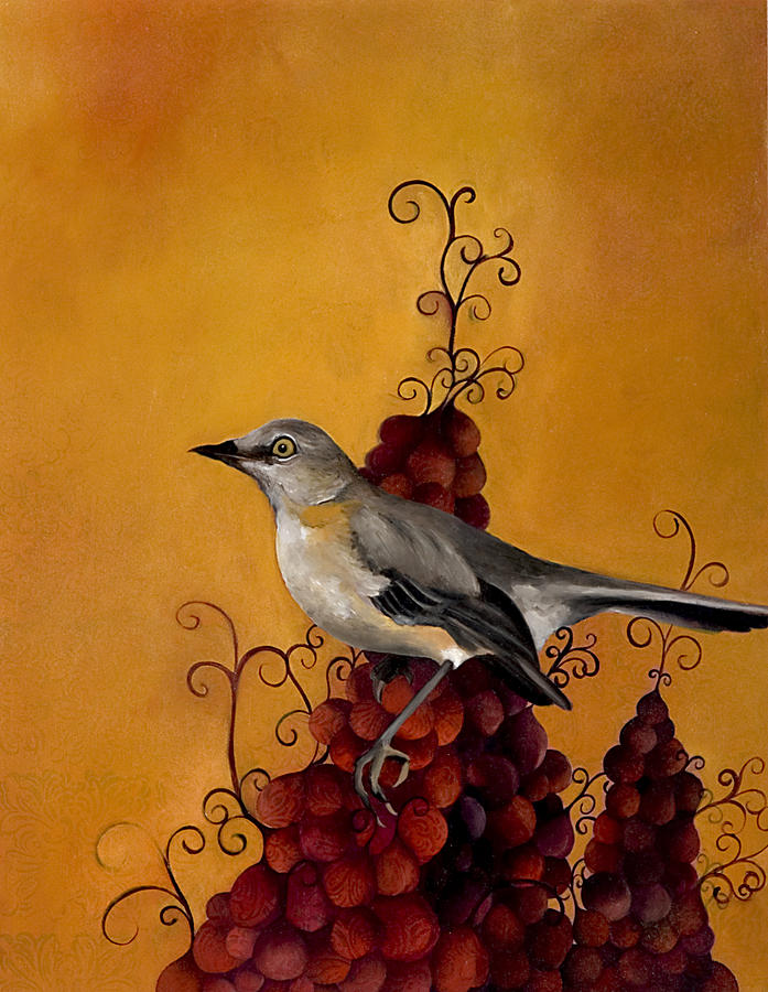 Fowlmere Mockingbird Painting by Resa Blatman