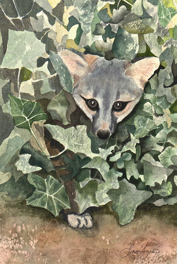 Fox n Ivy Painting by Frank SantAgata