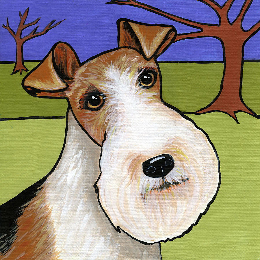 Fox Terrier Painting by Leanne Wilkes