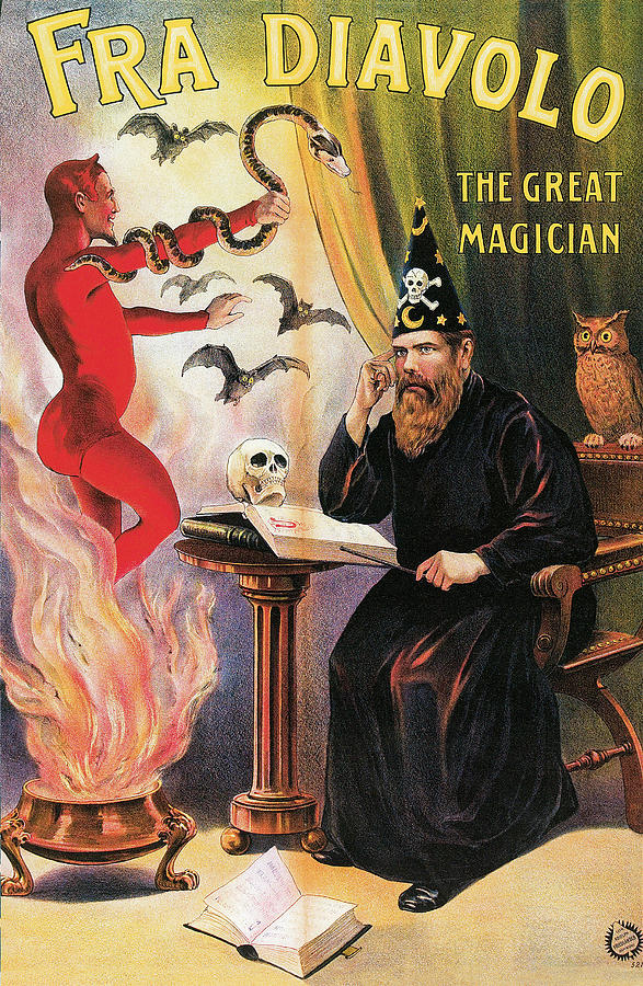 Wizard Painting - Fra Diavolo the Great Magician by Unknown