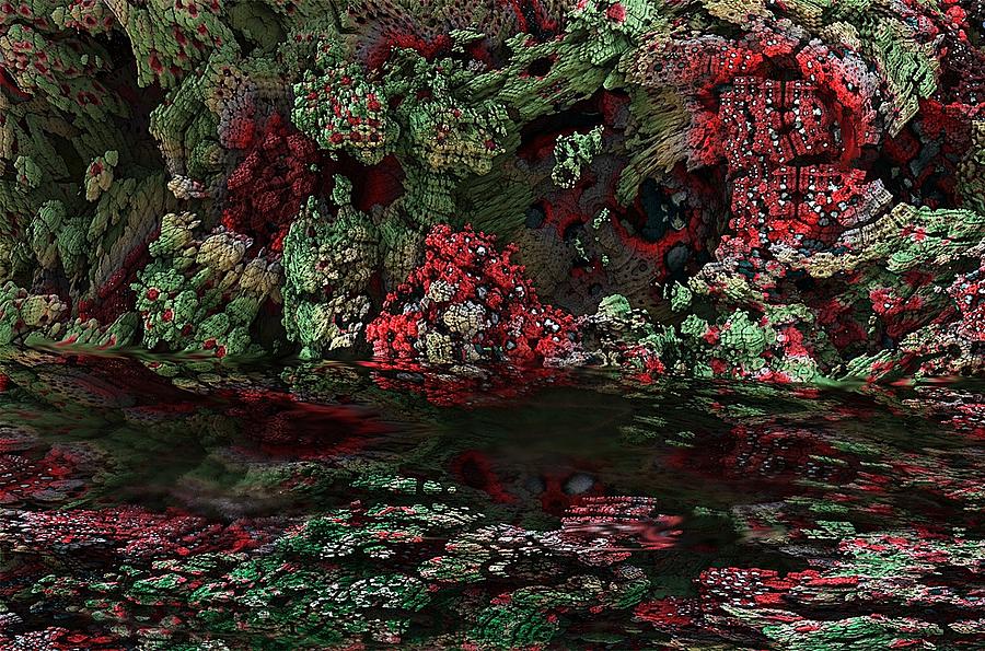 Space Digital Art - Fractal Alien Landscape by David Lane