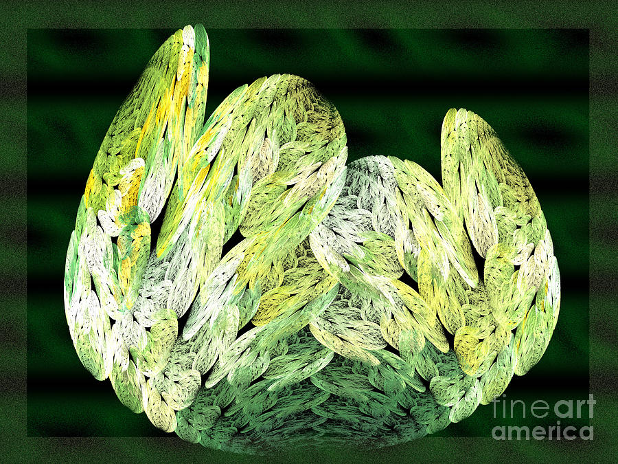 Fractal Cabbage Leaf Digital Art by Andee Design