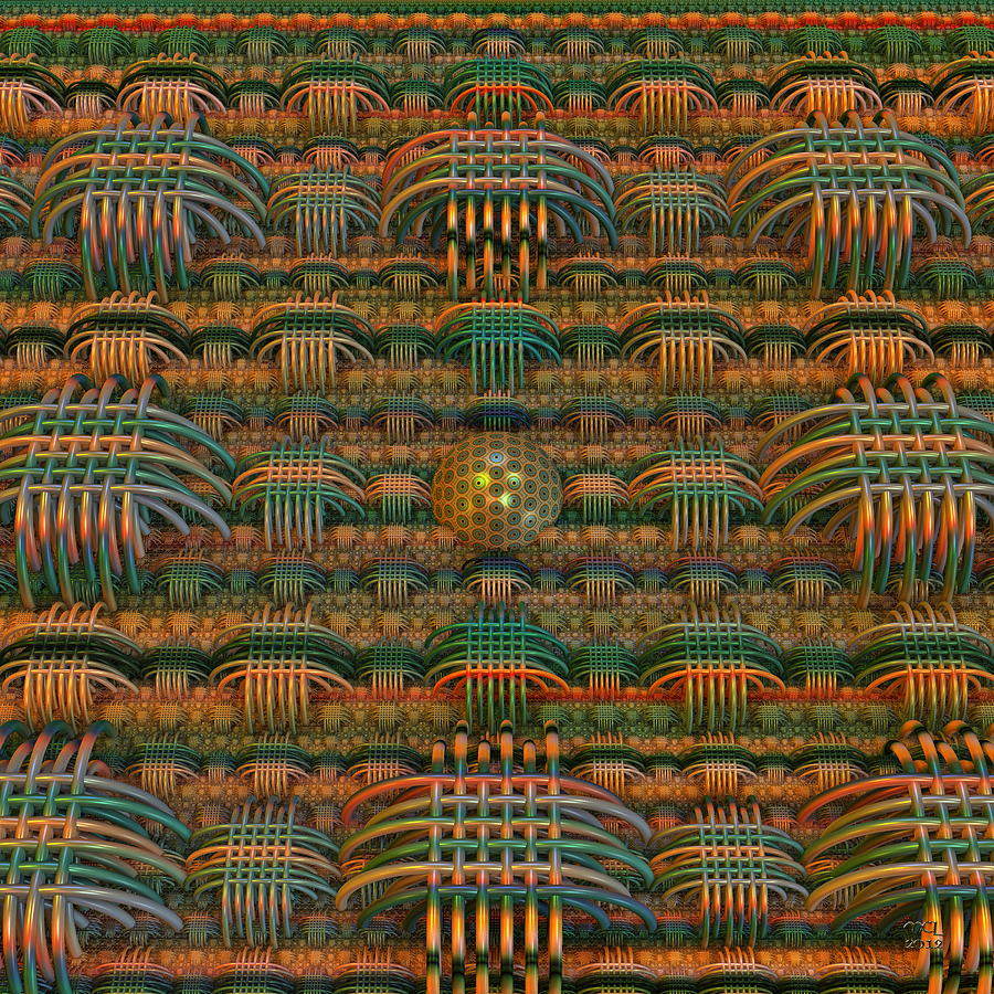 Fractal Circuit Digital Art by Manny Lorenzo