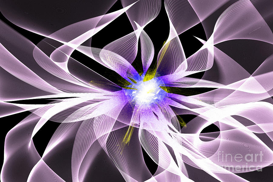 Fractal Flower . Dahlia Digital Art by Renee Trenholm