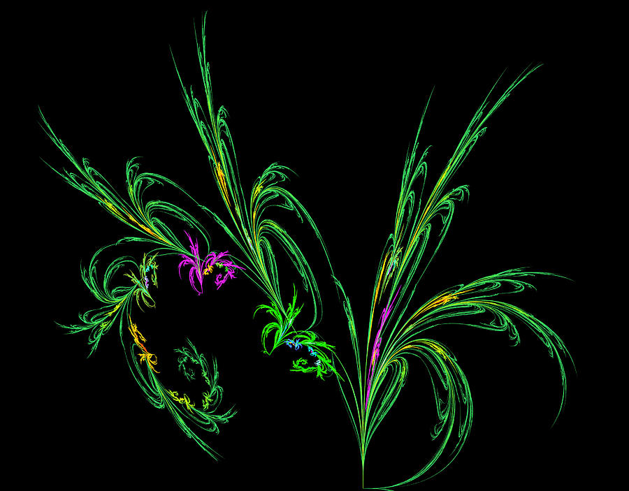 Fractal Flowers Digital Art by Sandy Keeton