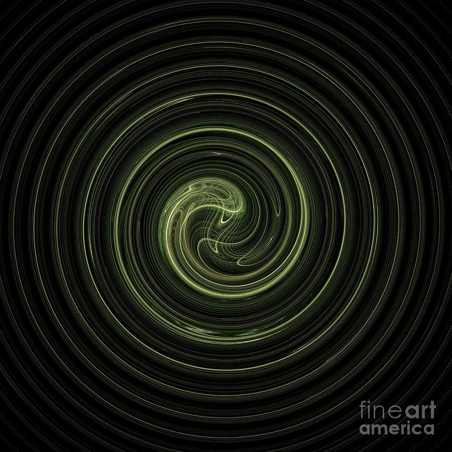 Fractal green spiral Digital Art by Henrik Lehnerer