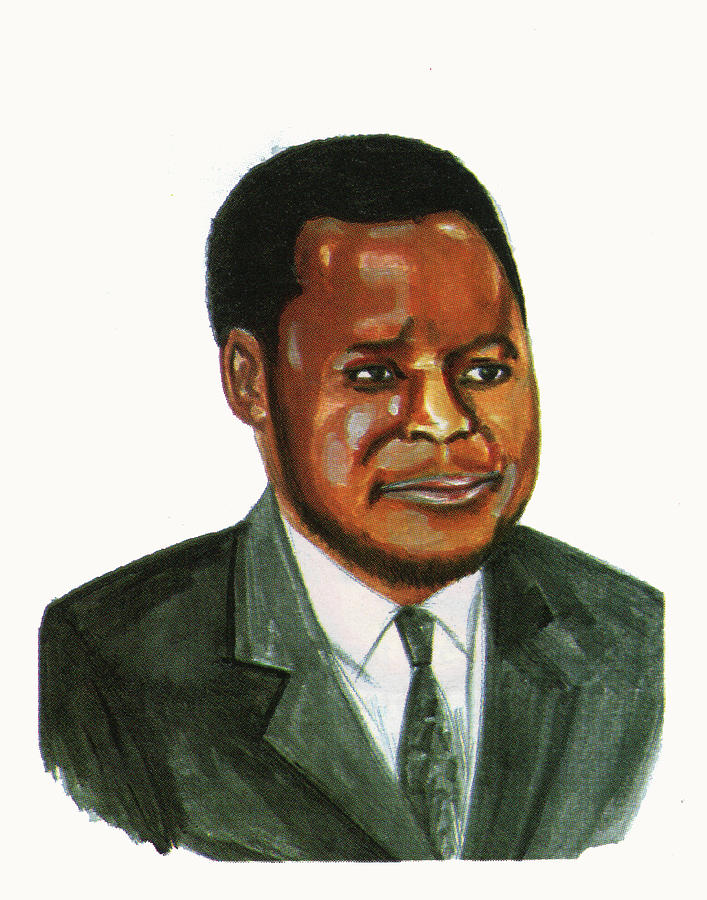 Portrait Painting - Frank Chikane by Emmanuel Baliyanga