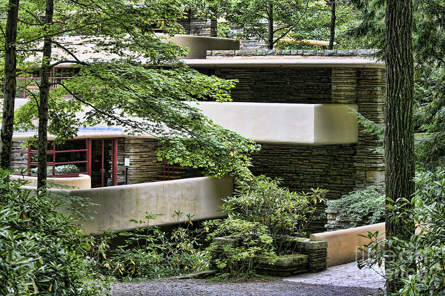 Frank Lloyd Wright II Exterior Falling Water Architectural Photograph by Chuck Kuhn