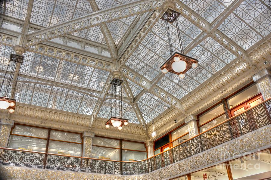 Frank Lloyd Wrights Rookery Ceiling Photograph by David Bearden