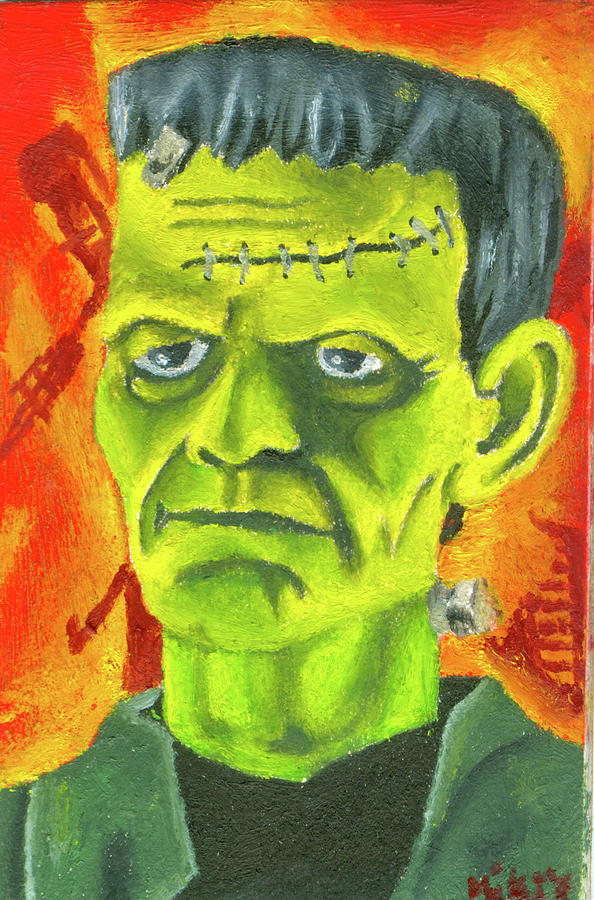 Frankenstein by Mikey Milliken - Frankenstein Painting - Frankenstein ...