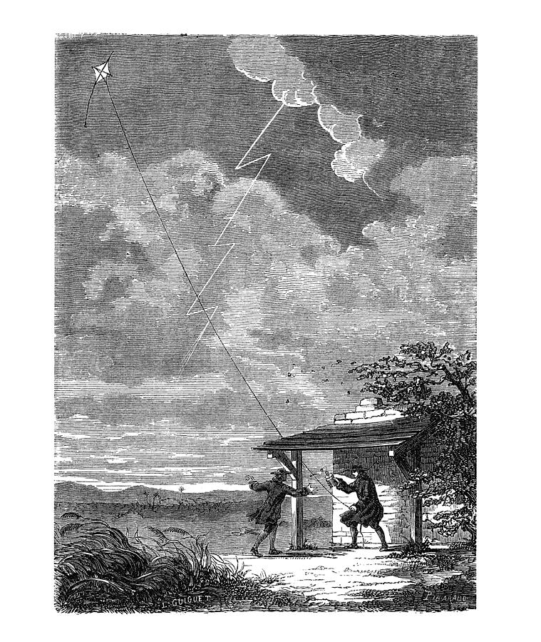 Franklin's Lightning Experiment, 1752 by Mehau Kulyk