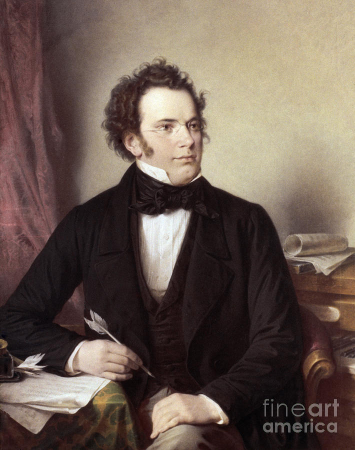 Franz Schubert Painting by Rieder