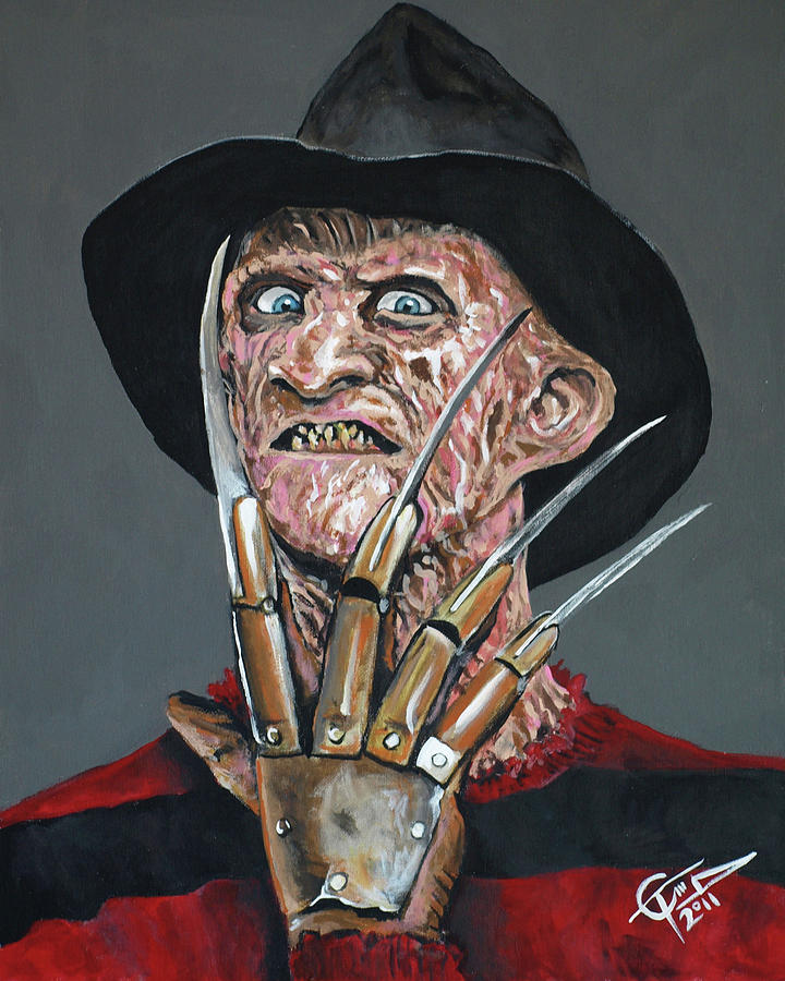 Freddy Kruger Painting by Tom Carlton