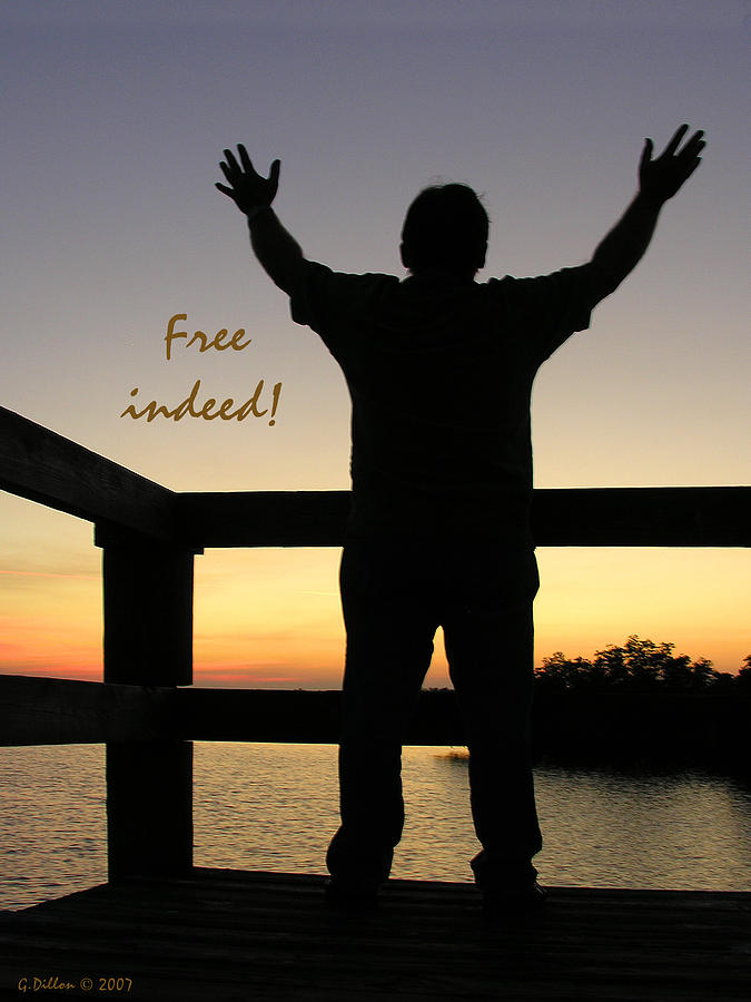 Sunset Photograph - Free Indeed by Grace Dillon