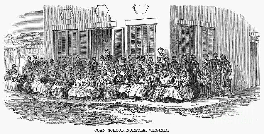 1868 Photograph - Freedmens School, 1868 by Granger