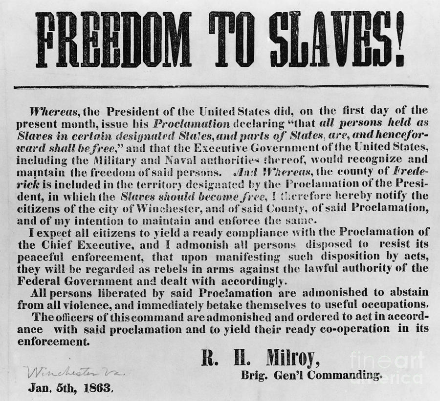 Freedom To Slaves Photograph by Photo Researchers