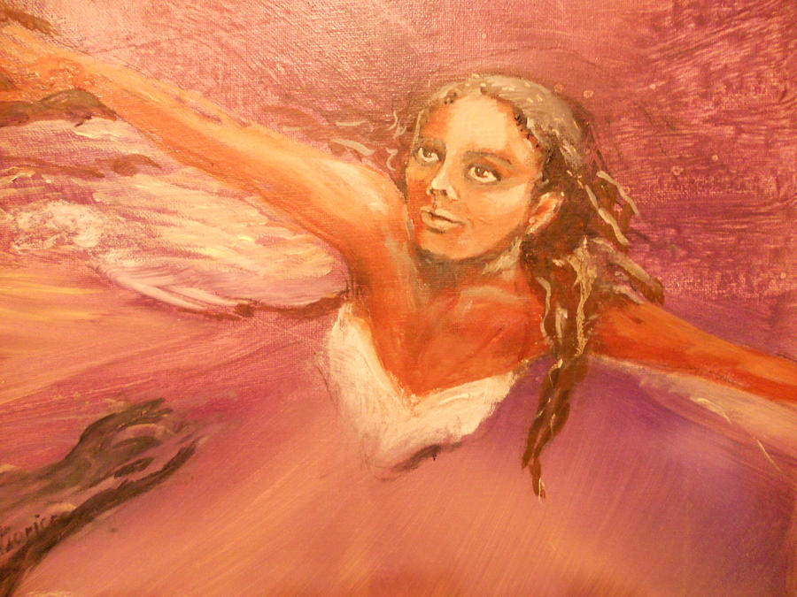 Angel Painting - Freedom by Viorica Stampfel