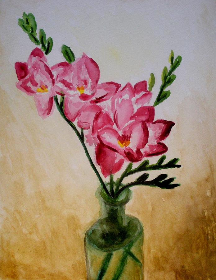 Freesia Painting by Mats Eriksson