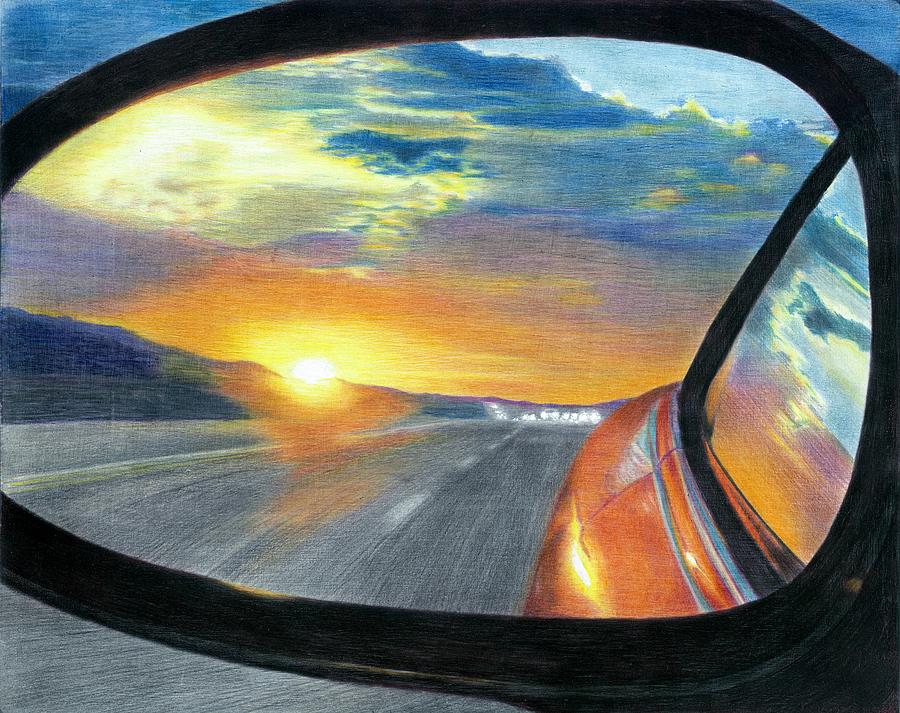 Freeway Sunset Mixed Media by Tess Lee Miller