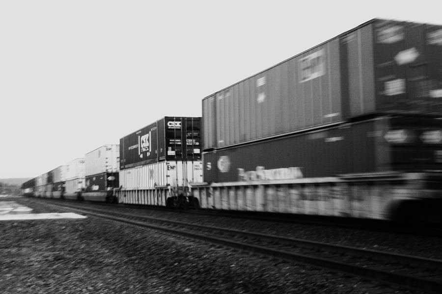 Train Photograph - Freight train by Marcel Van Gemert
