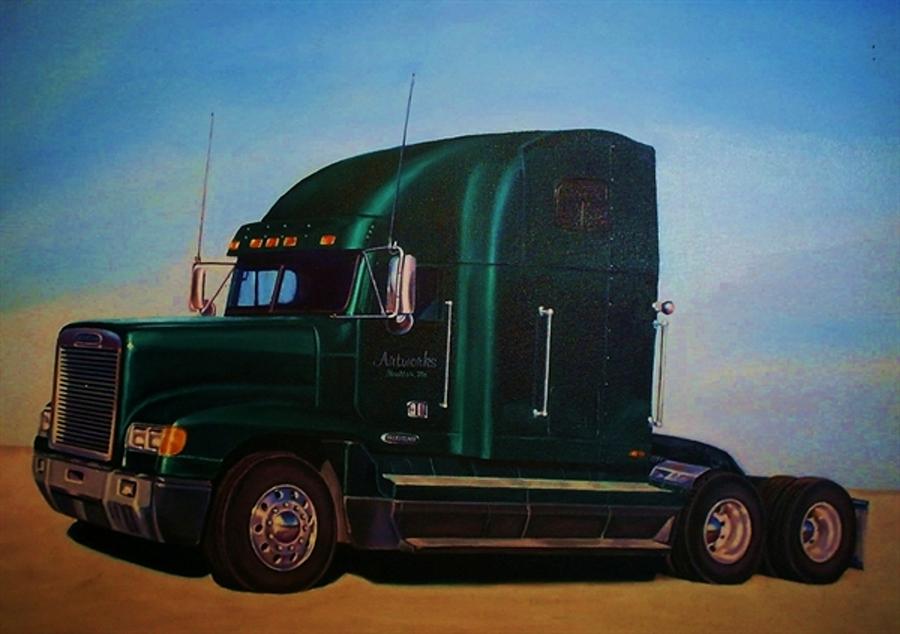 Freightliner 18 Wheeler by Karin Cohen