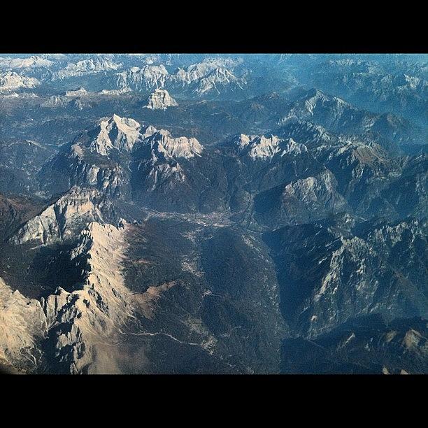 Holiday Photograph - French Alps, By Plane by Antony Pope