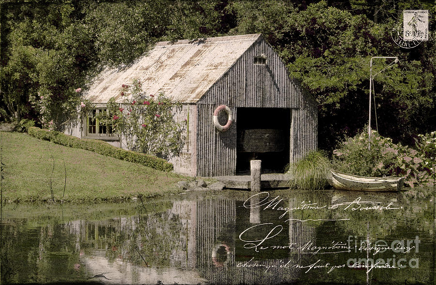 French Boathouse Photograph by Karen Lewis