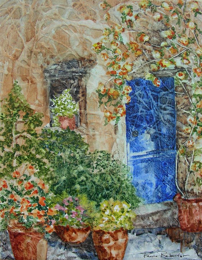 French Doorway Painting by Paula Robertson