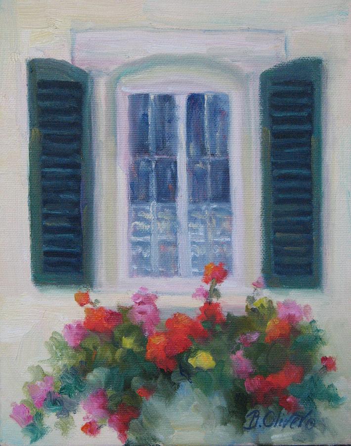 French Flower Box Painting by Bunny Oliver - Fine Art America