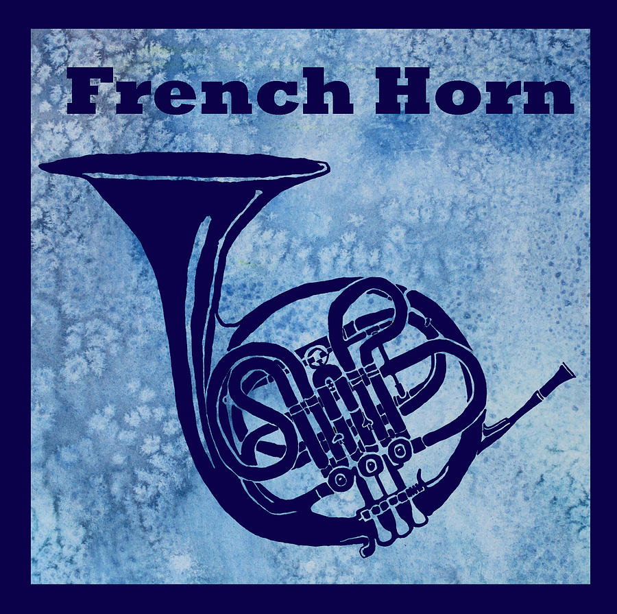 French Horn Digital Art by Jenny Armitage